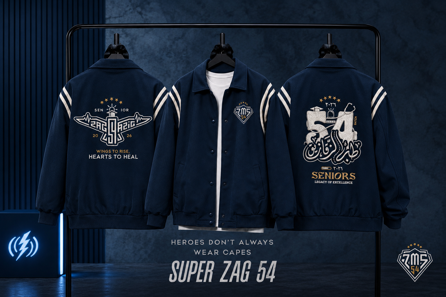 Graduation Baseball Jacket Mockup Main